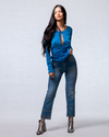 JEANS RECTO C/OAJAL Y TACHAS MARIA AMORES