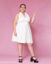 VESTIDO STELLA DE GASA ESCOTE CORAZÓN Y LAZO