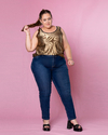 MUSCULOSA DE ALGODON CON BRILLO ADELANTE