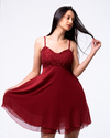 VESTIDO SEINEP DE GASA CON LENTEJUELAS Y BORDADO