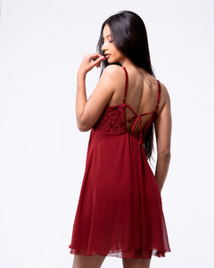 VESTIDO SEINEP DE GASA CON LENTEJUELAS Y BORDADO - comprar online