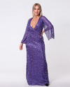 VESTIDO C/MANGA LENTEJUELA MARIA BACUR
