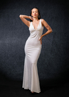VESTIDO TANIA ESCOTE V Y ESPALDA ATADA