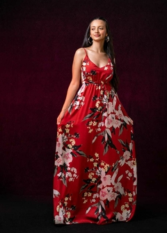 VESTIDO PERLA ESTAMPADO CON FLORES - tienda online