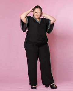 BLUSA DE GASA CON DETALLE EN LUREX - comprar online