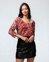 vestido Hall con mangas de lentejuelas - comprar online