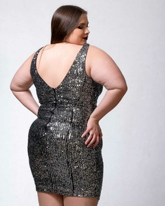vestido corto Mara de lentejuelas