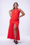 VESTIDO BLAIR CON PIEDRAS EN CUELLO - comprar online