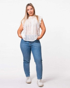 REMERA BLU PIOMBINO ENCAJE IBROO - comprar online