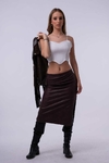 POLLERA SIMIL C/TAJO MARIA BACUR - comprar online