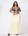 POLLERA MADY DE GASA CON TAJO - comprar online