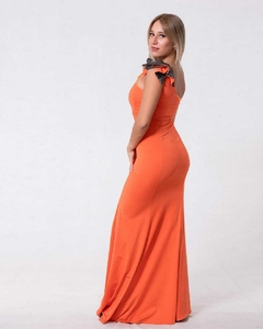 vestido dina de un hombro con tajo en internet