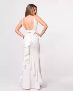 VESTIDO CRISTINA CON MOÑO EN ESPALDA en internet