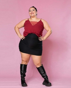 MUSCULOSA GASA CON DETALLE EN MICROTUL - comprar online