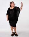 vestido rouse de palliete con capa - comprar online