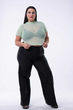 REMERA CON TRANSPARENCIA Y STRASS - comprar online