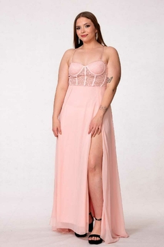 VESTIDO STORMI CON CORSET DE ENCAJE Y GASA - Adalgisa | Tienda de ropa