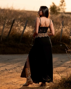 POLLERA MADY DE GASA CON TAJO - tienda online