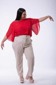BLUSA CON DETALLES EN DORADO - comprar online