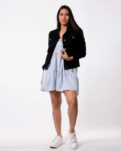 CAMPERA CORTE JEANS C/APLIQUE MARIA BACUR - comprar online