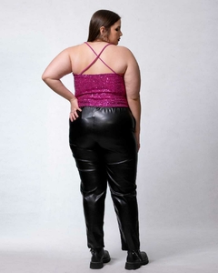 PANTALON CUERO DIAGONAL MARIA AMORES en internet