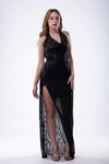 VESTIDO LARGO CUELLO VOLCADO MARIA BACUR - comprar online