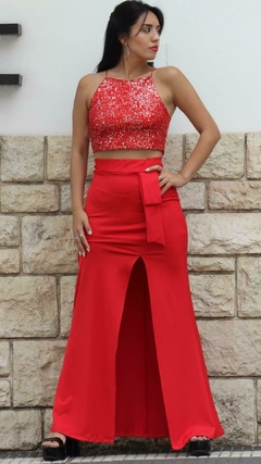 POLLERA LARGA LISANDRA DE CREPE ELASTIZADO - comprar online