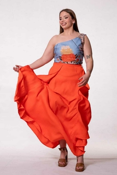 POLLERA LARGA FELIZA DOBLE CORTE - Adalgisa | Tienda de ropa
