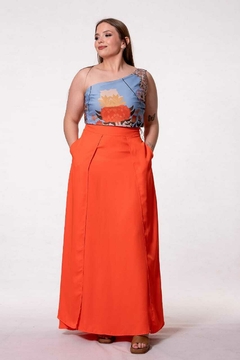 POLLERA LARGA FELIZA DOBLE CORTE - tienda online