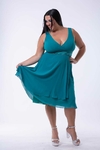VESTIDO CORTO C/VUELOS DEBAJO DEL BUSTO - comprar online
