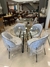 JGO MESA EAMES CLEAR REDONDA 1m + 4 SILLAS VILNA - DECOTOTALE