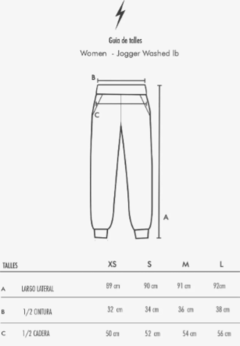 Pantalon Jogging Mujer Washed Bolt BT026 - Croma