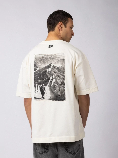 Remera Over GR Temple Crudo