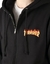 Campera Thrasher Modelo Hoodie Zip Flame Negro Exclusivo en internet