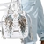 Cartera de cuero Premium Mujeres de linajes angel Blanca