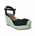 Zueco sandalia taco chino forrado en rafia Fragola Nerea 502127 Negro - comprar online