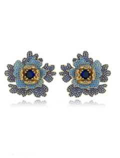 Conjunto luxo de brinco e anel banho em ouro 18k na internet