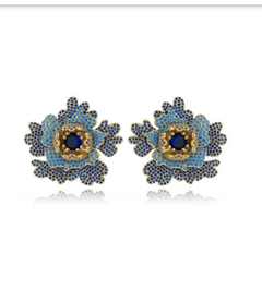 Conjunto luxo de brinco e anel banho em ouro 18k - Maiorca Semijoias