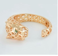 Bracelete Trabalhado Pantera Folheado Ouro - comprar online
