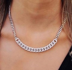 COLAR GARGANTILHA ELOS CRAVEJADA ZIRCONIA - comprar online