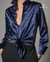 Camisa Queens Azul Monograma