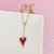 Collar corazón rojo
