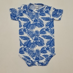 Body Acertijo Estampado Hojas Azul