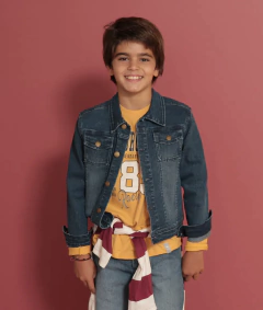 Abrigo Denim Jr Berlin Azul - Pekes Kids