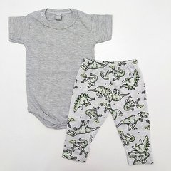 Conjunto body/pantalón gris acertijo