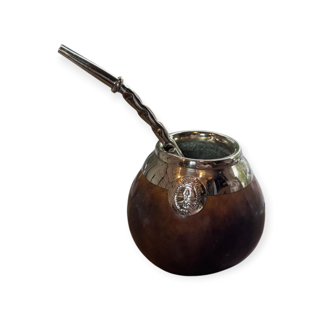 MATE CALABAZA CON APLIQUE TRADICIÓN CON BOMBILLA