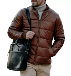 CAMPERA DE CUERO DE COZY BOMBER