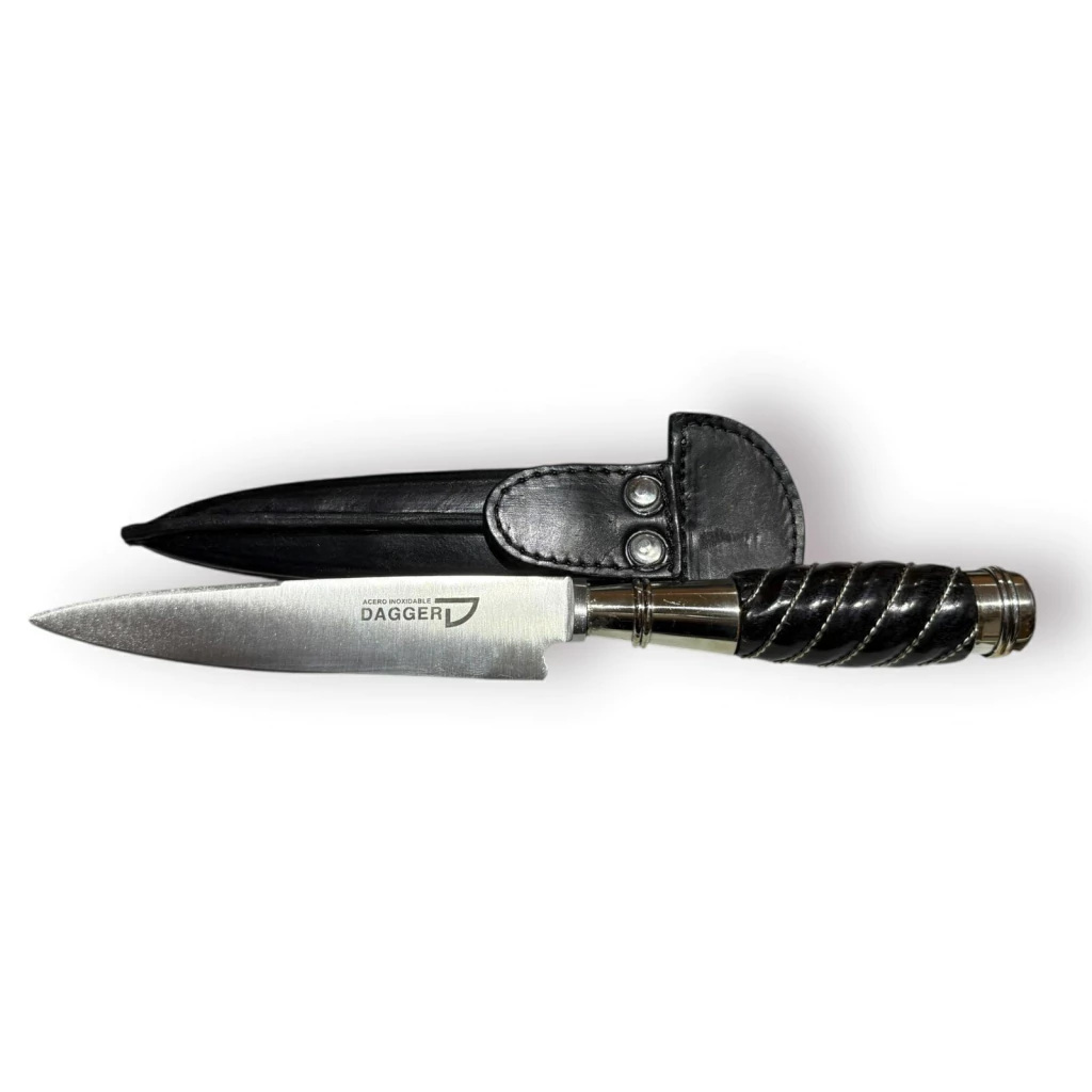 CUCHILLO CABO DE MADERA TRABAJADA