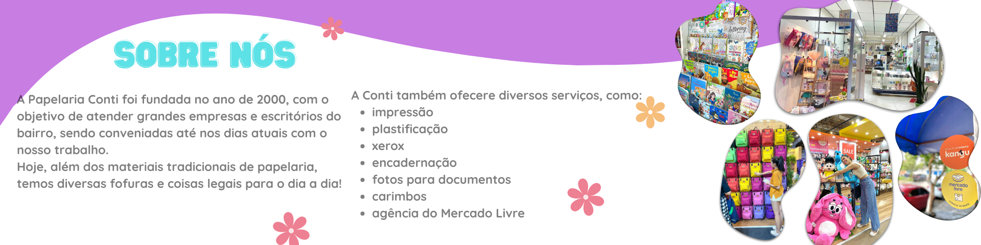 Banner de Papelaria Conti