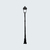 A-100/5-114 | Columna Base Cuadrada Chica con Farol C-404